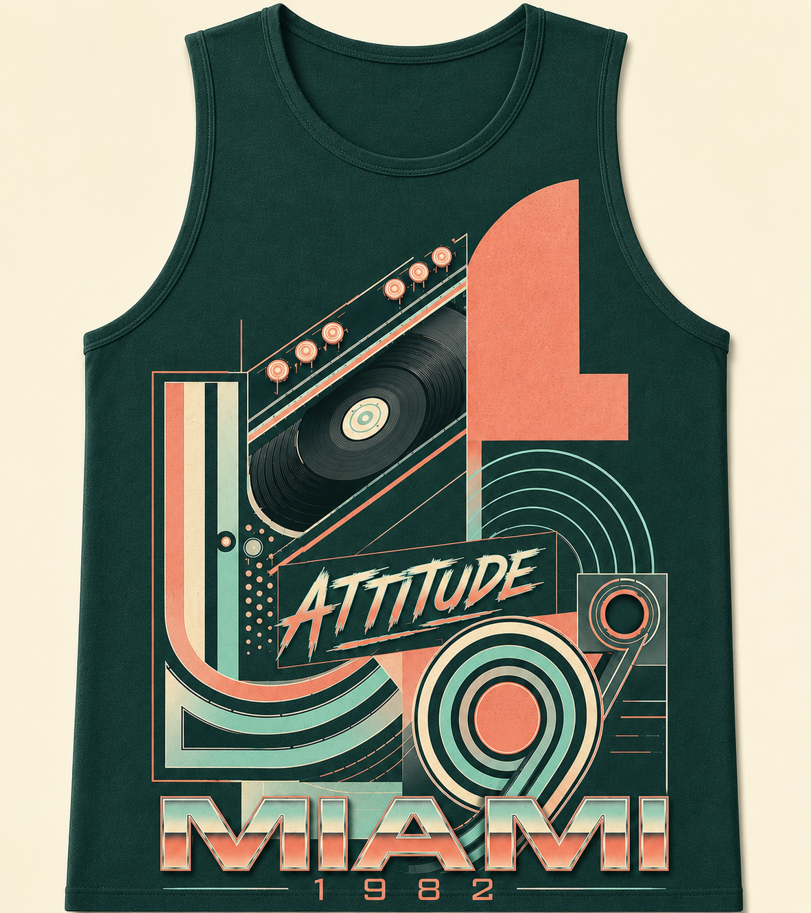Latitude 9 Miami Attitude Tank in Deep Green